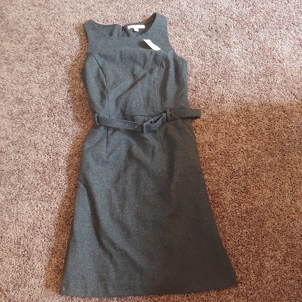 NWT Banana republic Heathered gray dress w/belt